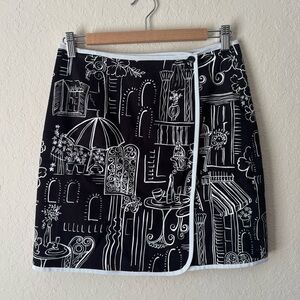 Farm Rio | Women's Chic Feminine Cafe Paris Wrap Skirt Size Medium NWT